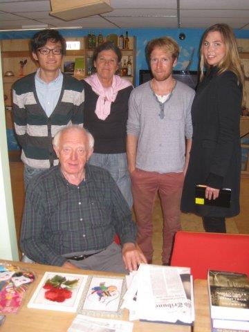 Preben Maegaard and Jane Kruse with   students Haotian Cheng, Andy Sontag and Rebecka Cada